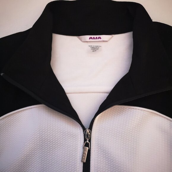 Alia Ladies Size Small Black & White Full Zip Lightweight Jacket - Picture 4 of 10
